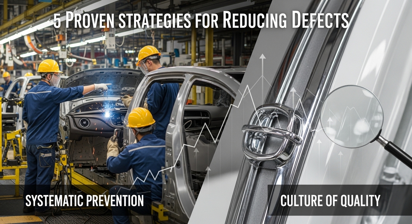 Línea de producción automotriz - Estrategias para reducir defectos