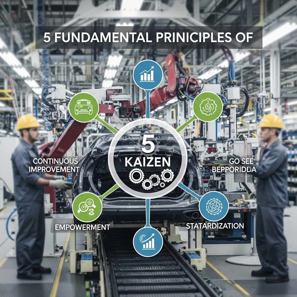 5 principios del Kaizen para la industria automotriz